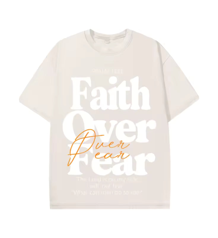 Faith Over Fear Oversized Vintage T-Shirt