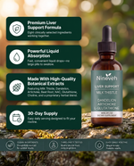 Complete Liver Support Liquid Drops – Milk Thistle, Choline, Dandelion & Artichoke Herbal Blend